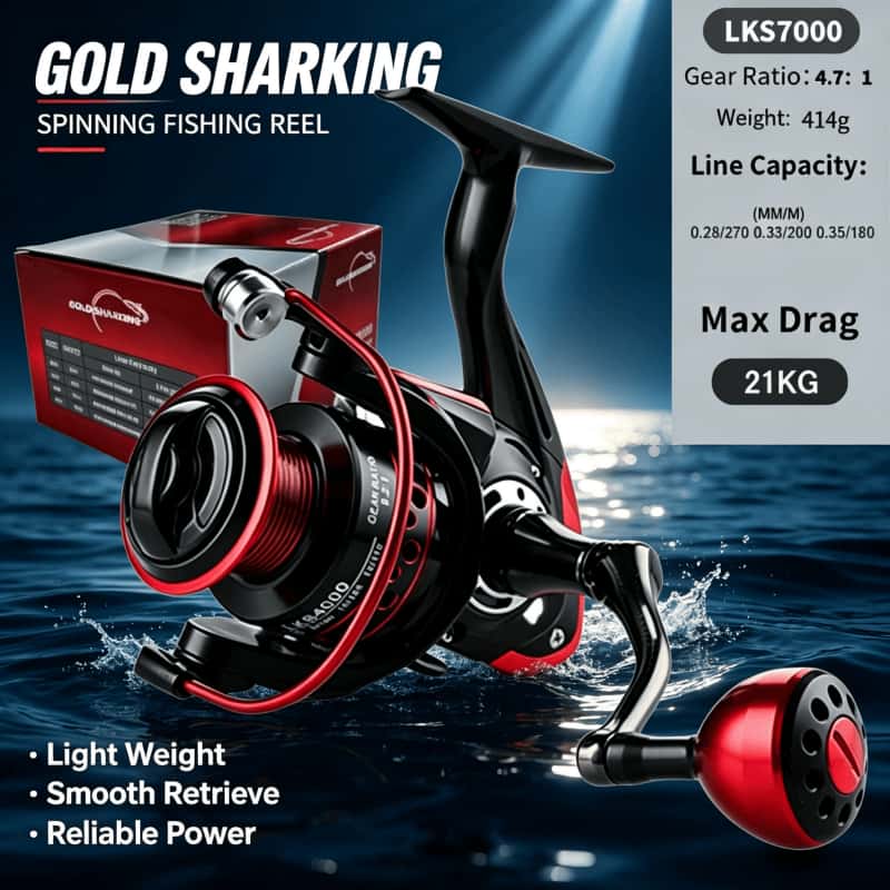Daiwa Reel Fuego - GOLD SHARKING - Kołowrotek spinningowy, metalowy