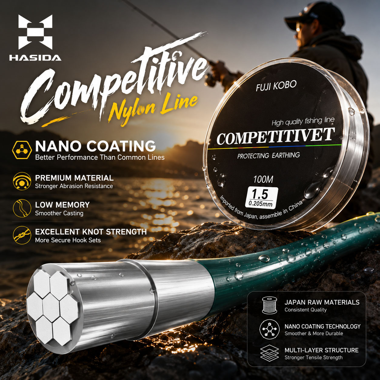 HASIDA FUJI KOBO Nylon Japońsk – Copolymer Line recenzja i cena